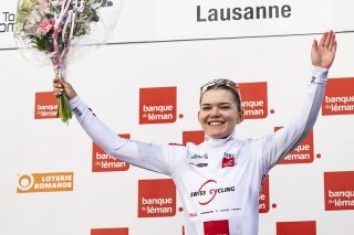 Noemi Rüegg, ici lors du Tour de Romandie, a remporté la 2e étape du Tour Down Under KEYSTONE/JEAN-CHRISTOPHE BOTT